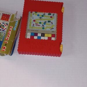 Vintage Magnetic 10-in-1 Red Kids Game Set
